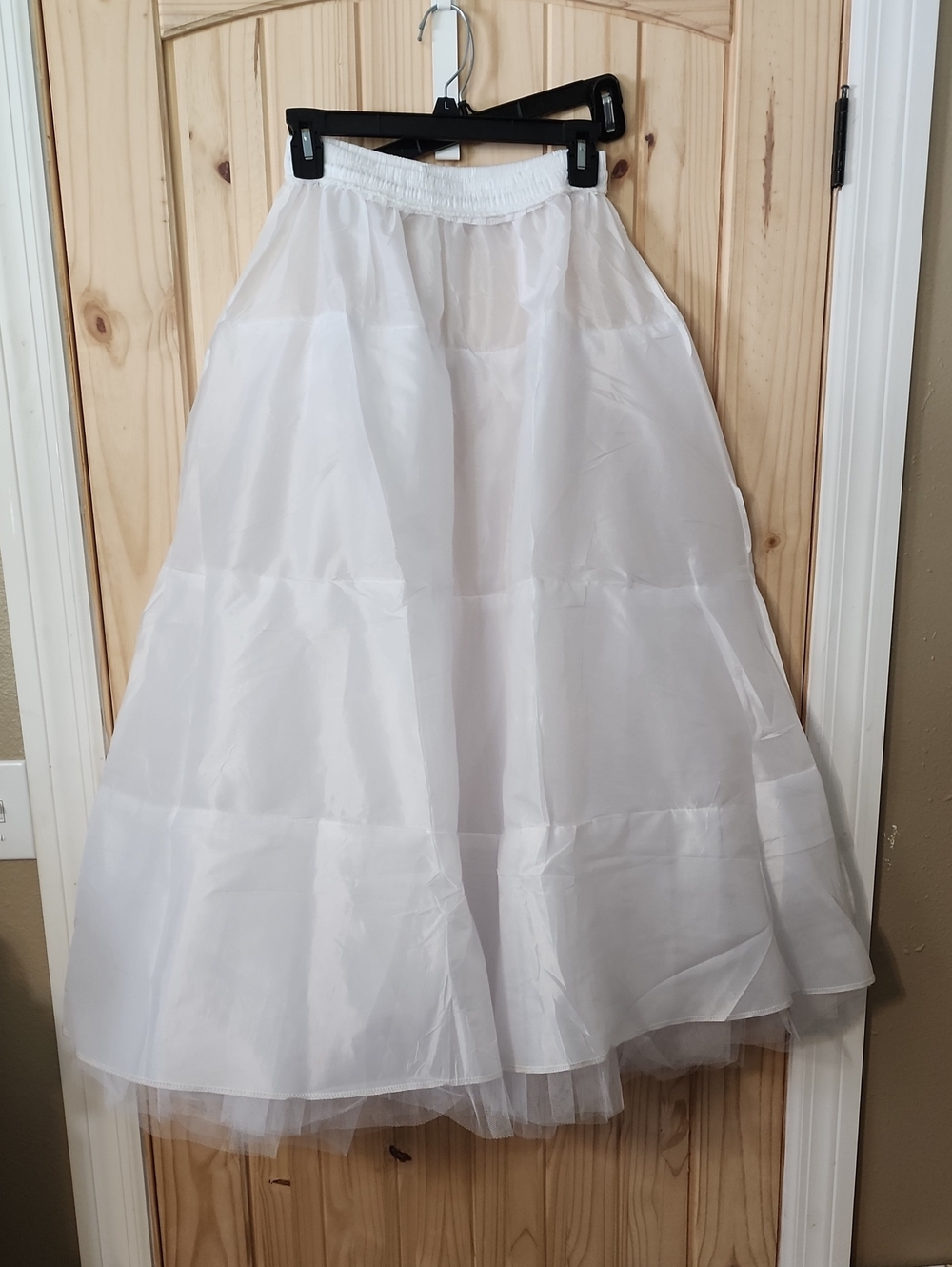White Women's Full-Length Bridal Quincenera Crinoline Petticoat Skirt XL